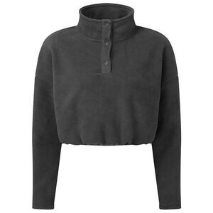 TriDri Womens/Ladies Cropped Fleece Top / Charcoal Grey